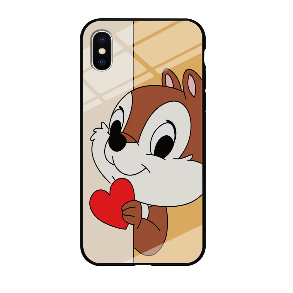 Chip Character Give Love Chip And Dale iPhone X Case