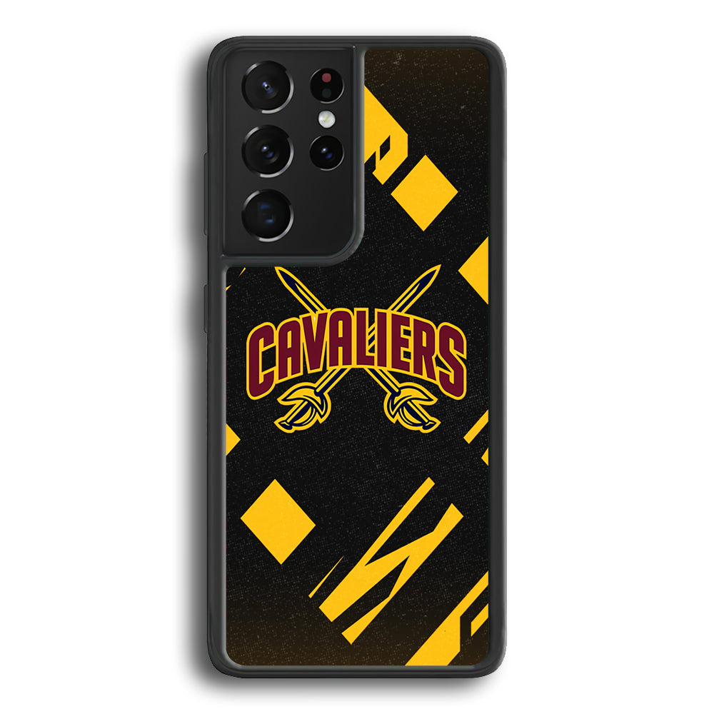 Cleveland Cavaliers Yellow Pattern Samsung Galaxy S24 Ultra Case - Ezzystore