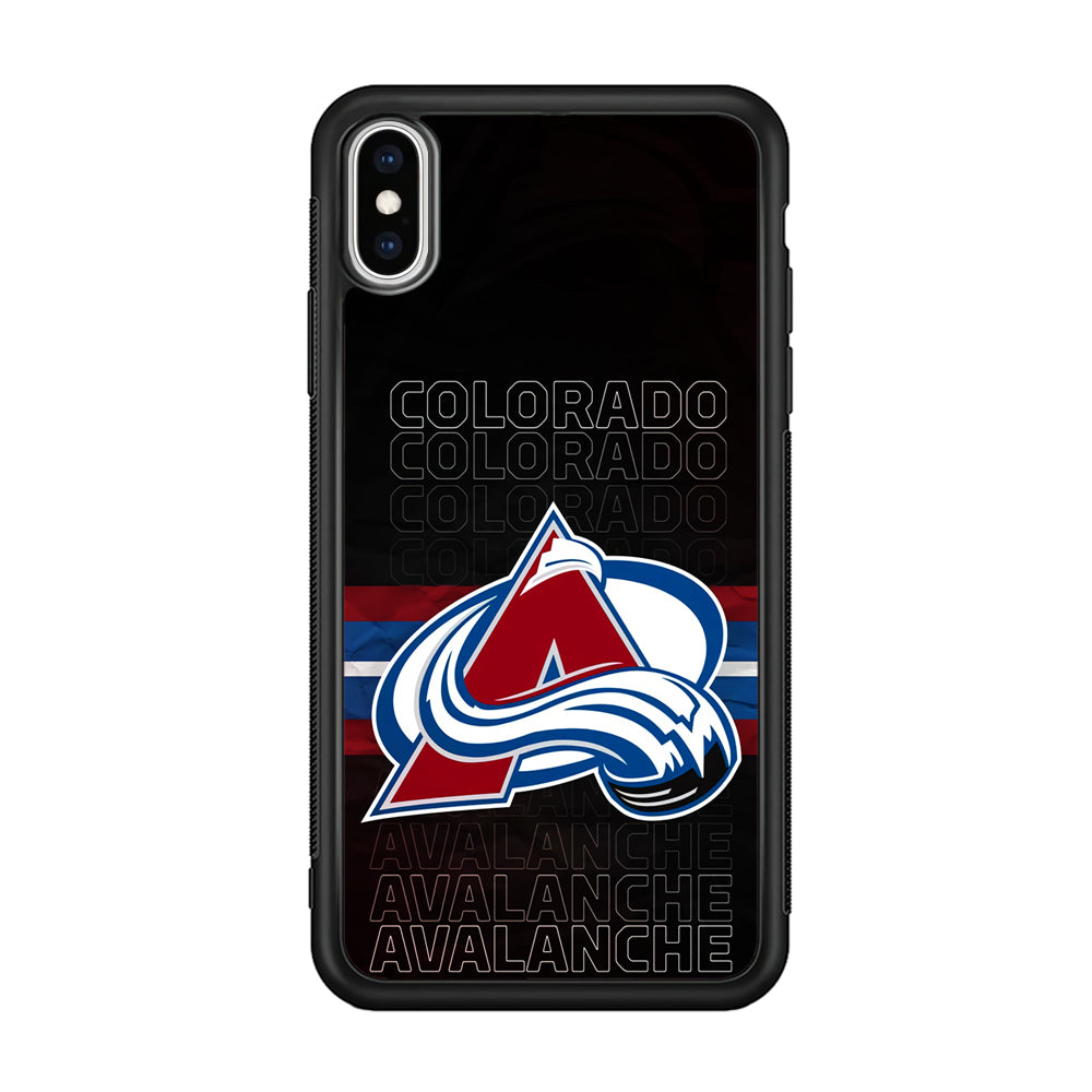 Colorado Avalanche Word Of Team iPhone X Case