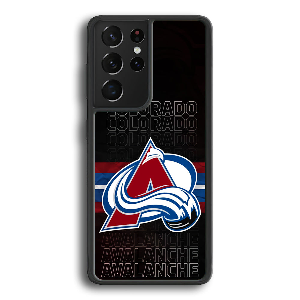 Colorado Avalanche Word Of Team Samsung Galaxy S23 Ultra Case - Ezzystore