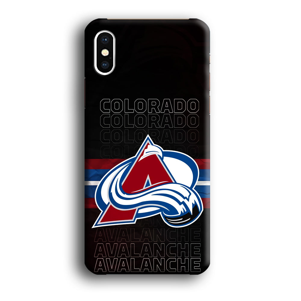 Colorado Avalanche Word Of Team iPhone X Case