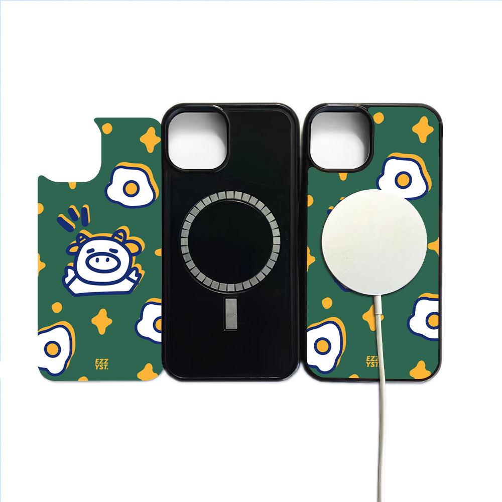 Cute Cartoon Greeting from Afar Magsafe iPhone Case