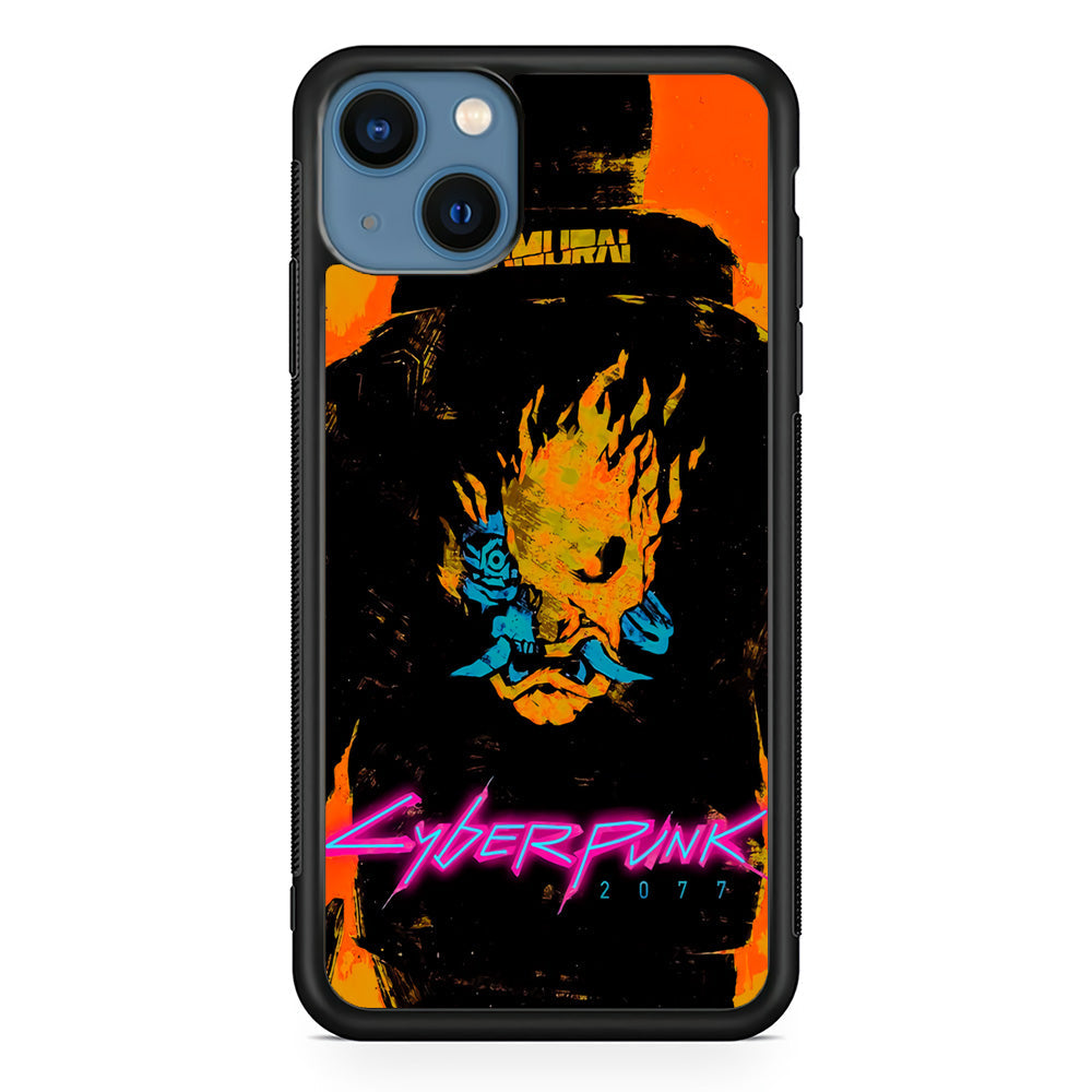 Cyberpunk Samurai Paint Art iPhone 15 Case