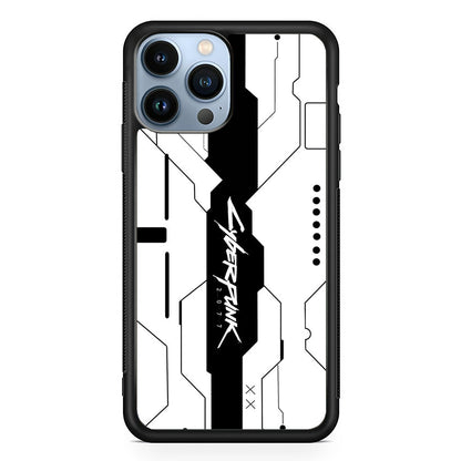 Cyberpunk White Pattern iPhone 14 Pro Max Case