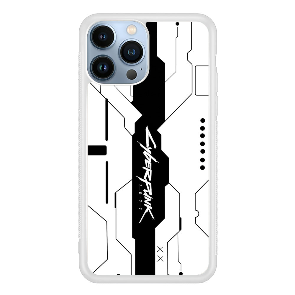 Cyberpunk White Pattern iPhone 14 Pro Max Case