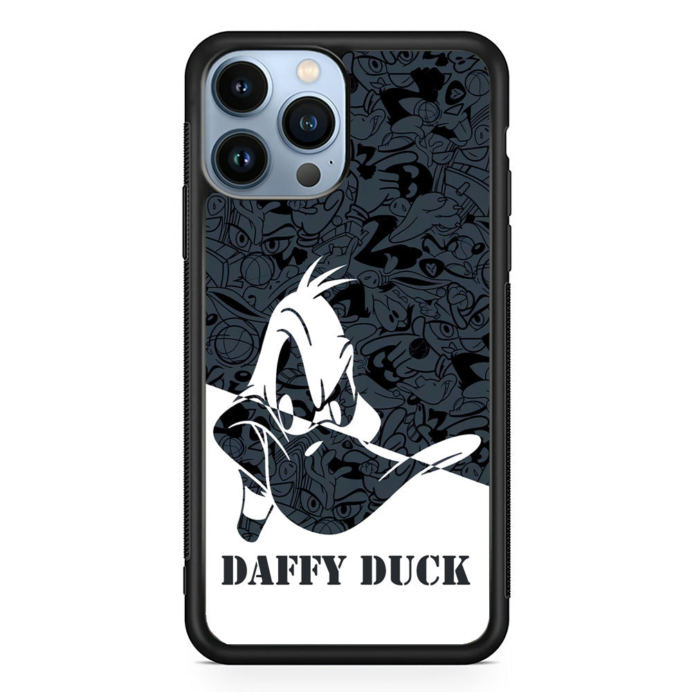 Daffy Duck Silhouette Of Pattern iPhone 14 Pro Case