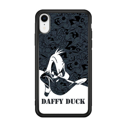 Daffy Duck Silhouette Of Pattern iPhone XR Case