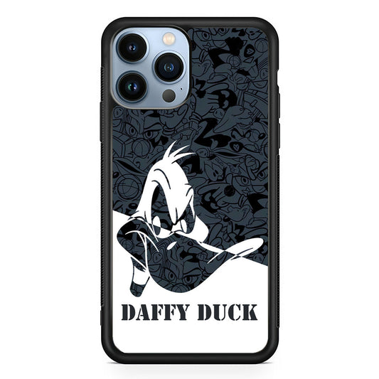 Daffy Duck Silhouette Of Pattern iPhone 14 Pro Max Case