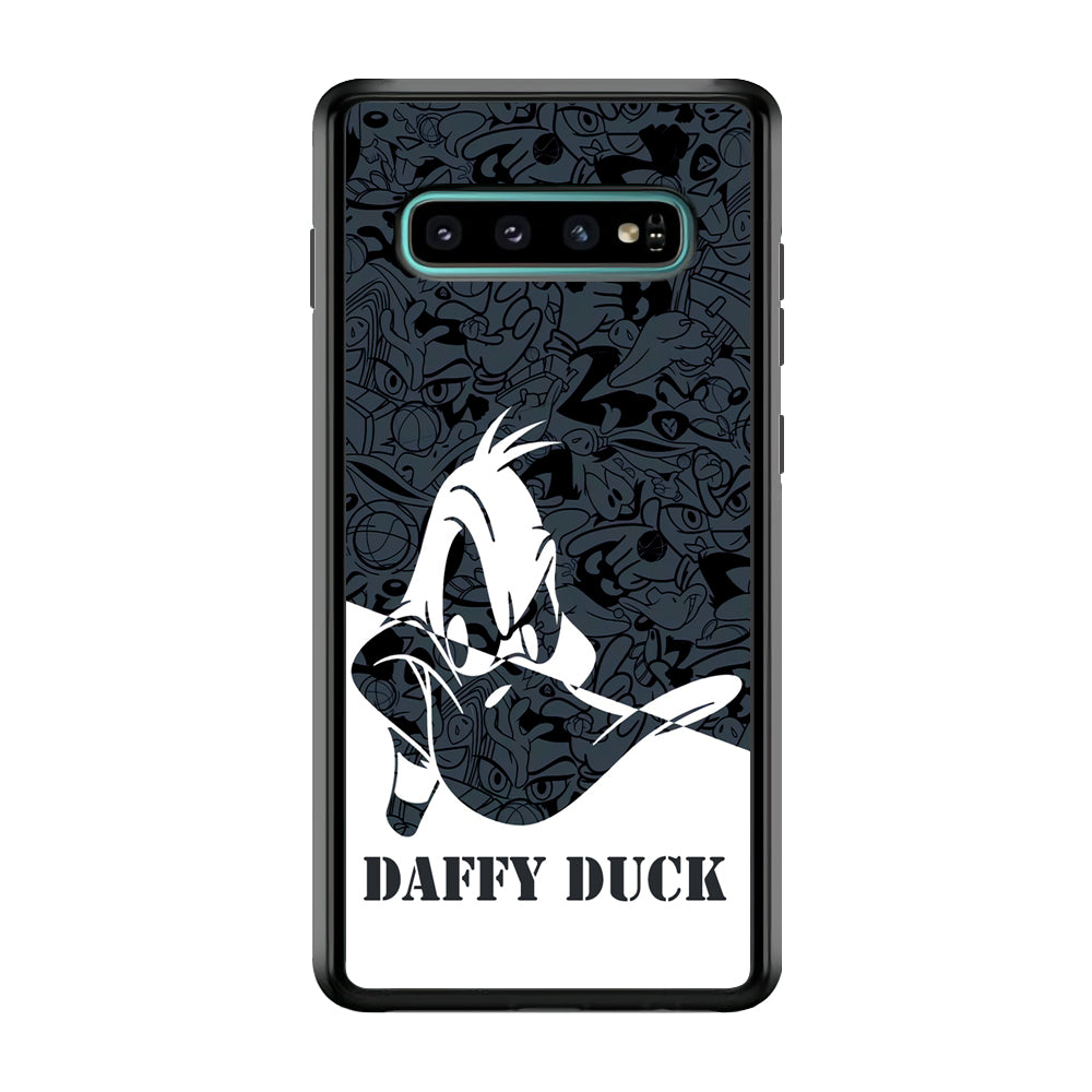 Daffy Duck Silhouette Of Pattern Samsung Galaxy S10 Case