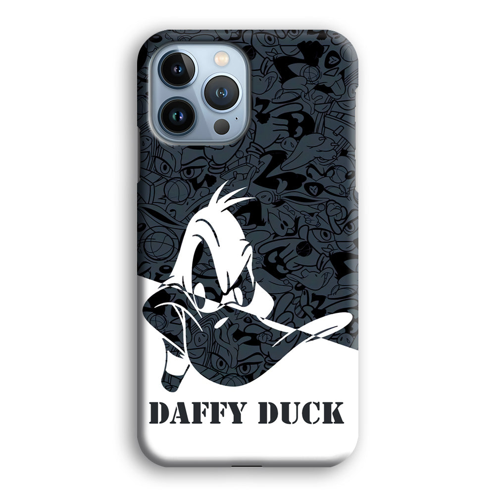 Daffy Duck Silhouette Of Pattern iPhone 14 Pro Case