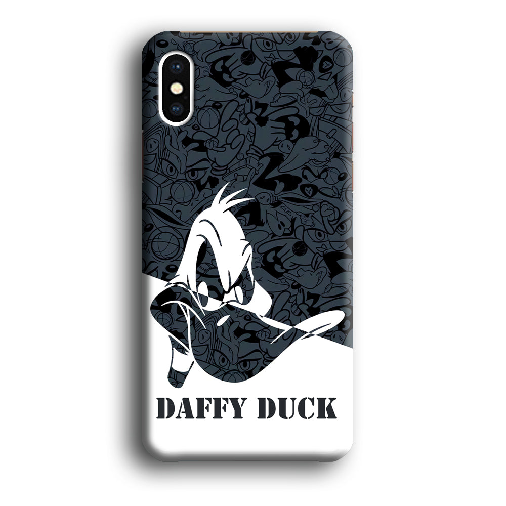 Daffy Duck Silhouette Of Pattern iPhone XS Case