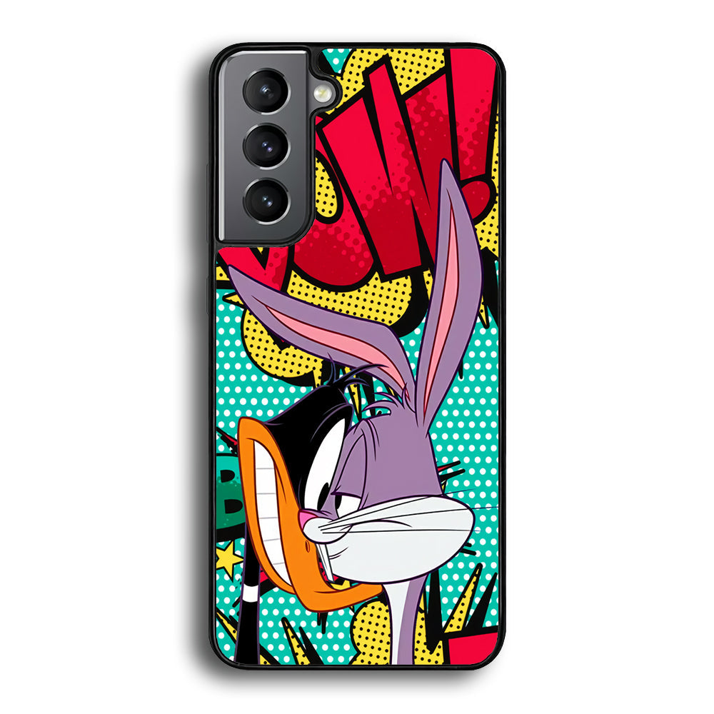 Daffy Duck Versus Bugs Bunny Battle Samsung Galaxy S24 Plus Case - Ezzystore