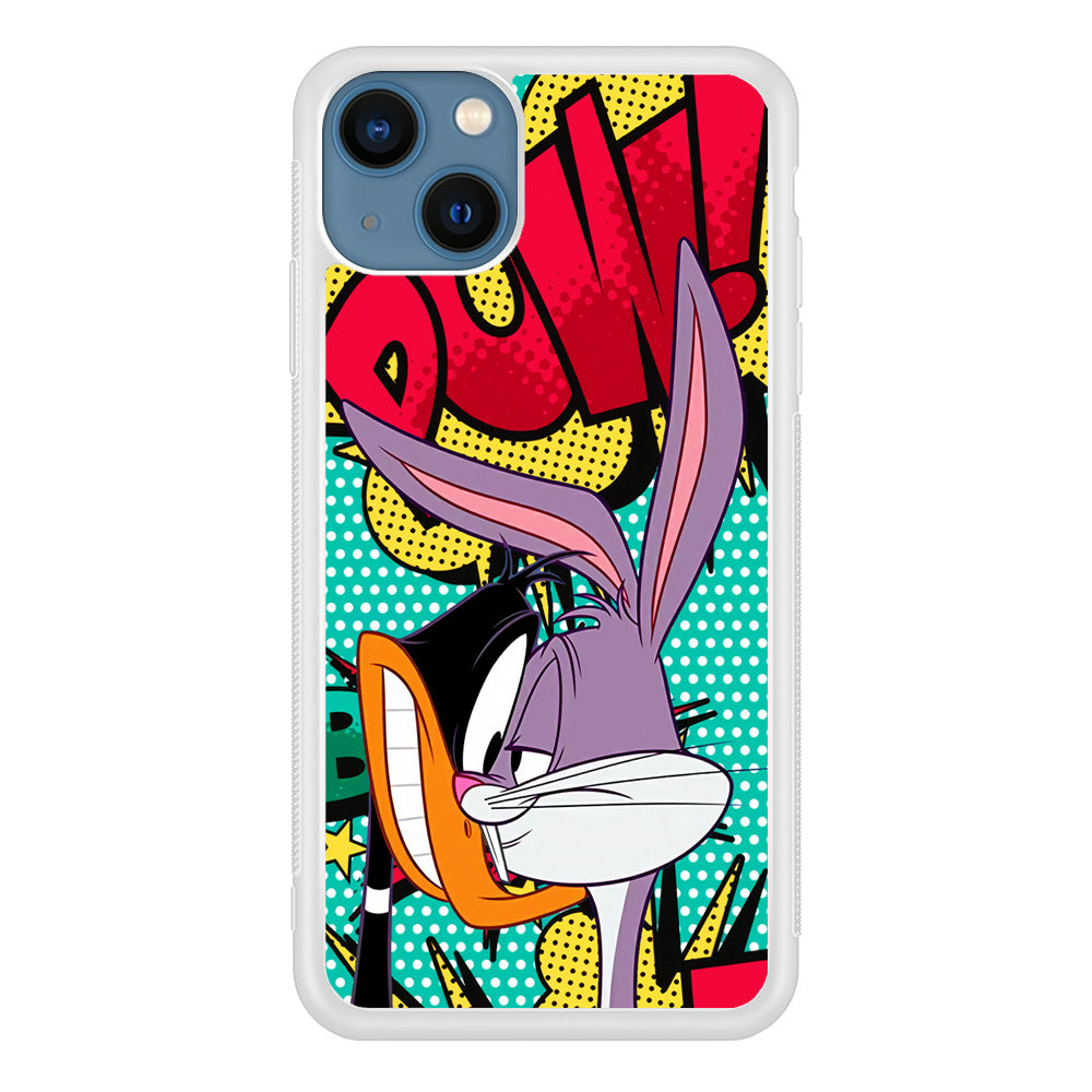 Daffy Duck Versus Bugs Bunny Battle iPhone 13 Case