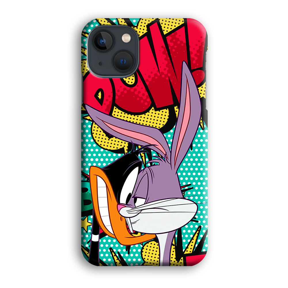 Daffy Duck Versus Bugs Bunny Battle iPhone 15 Case