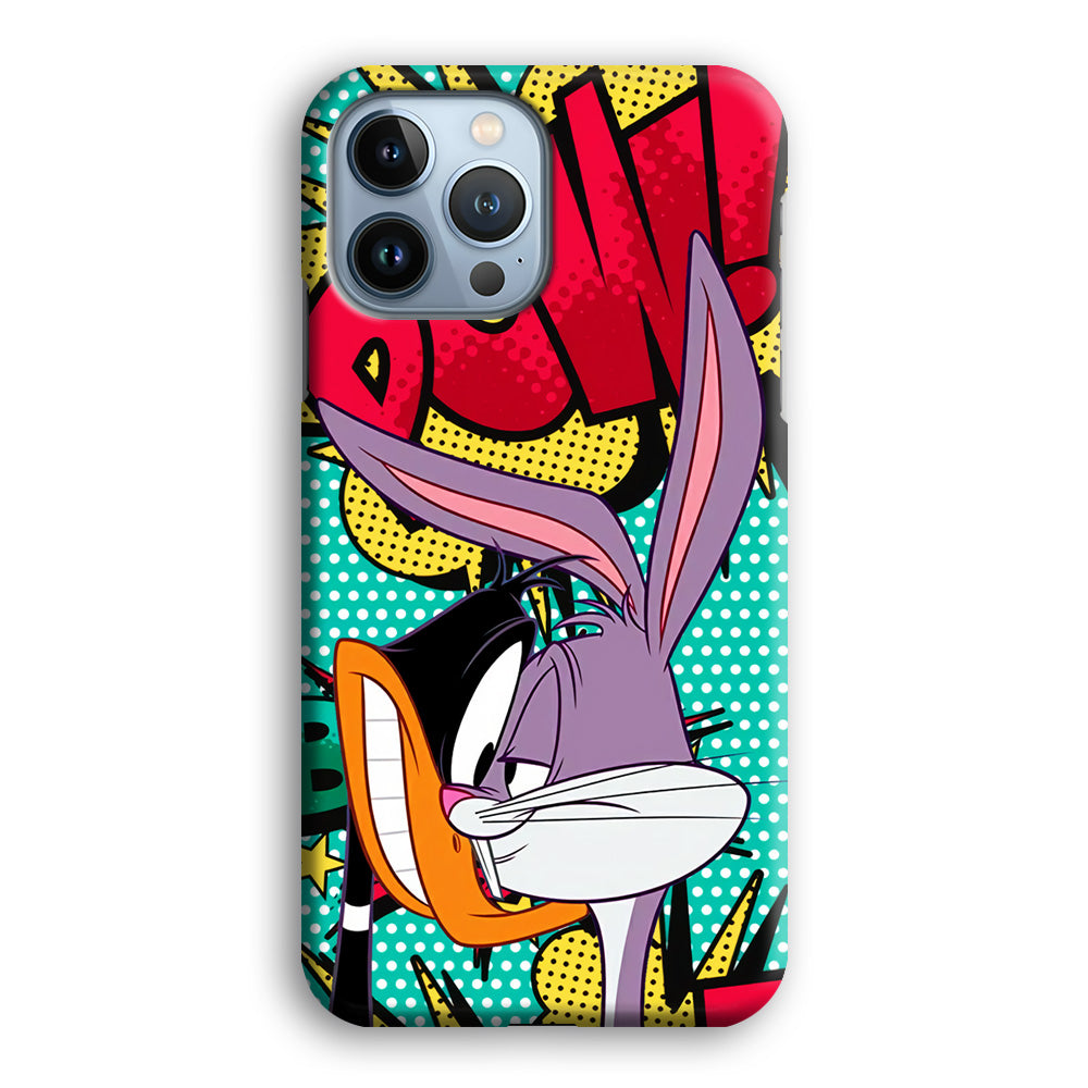 Daffy Duck Versus Bugs Bunny Battle iPhone 15 Pro Max Case