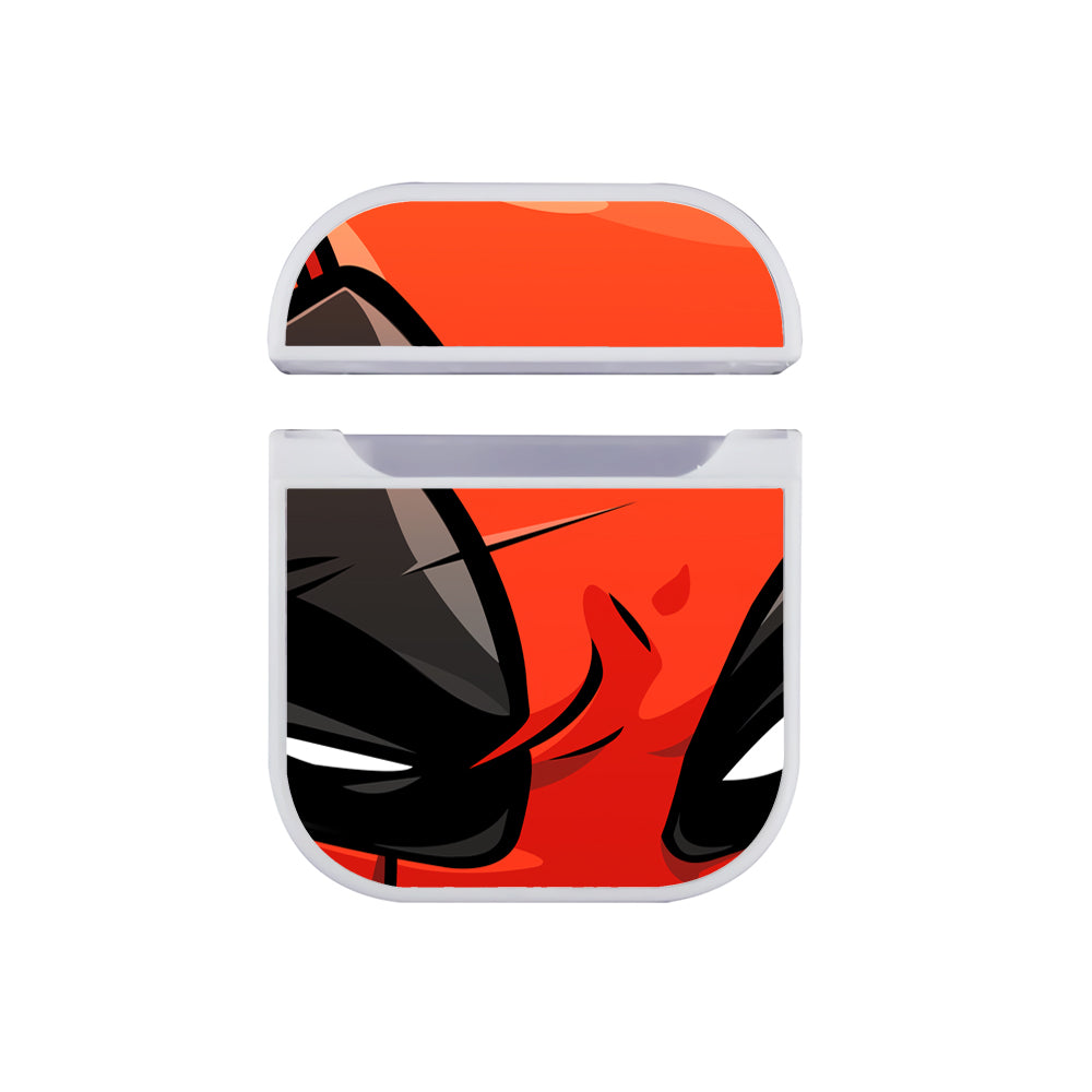 Deadpool Angry Expression Hard Plastic Case Cover For Apple Airpods