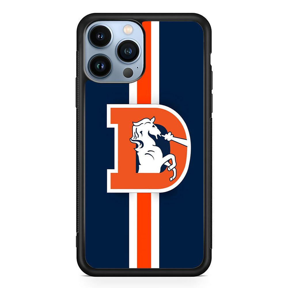 Denver Broncos Stripe iPhone 14 Pro Max Case