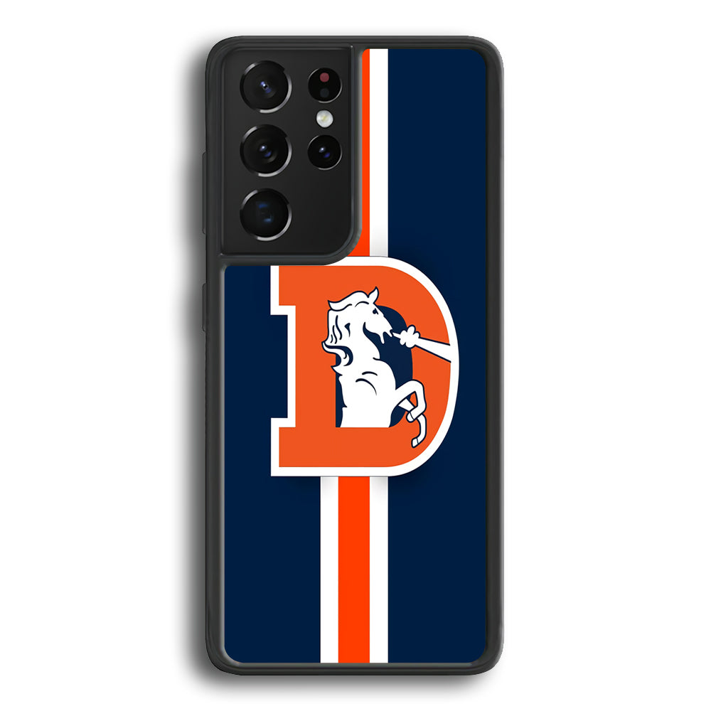 Denver Broncos Stripe Samsung Galaxy S22 Ultra Case - Ezzystore