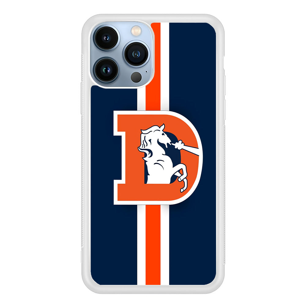 Denver Broncos Stripe iPhone 14 Pro Max Case