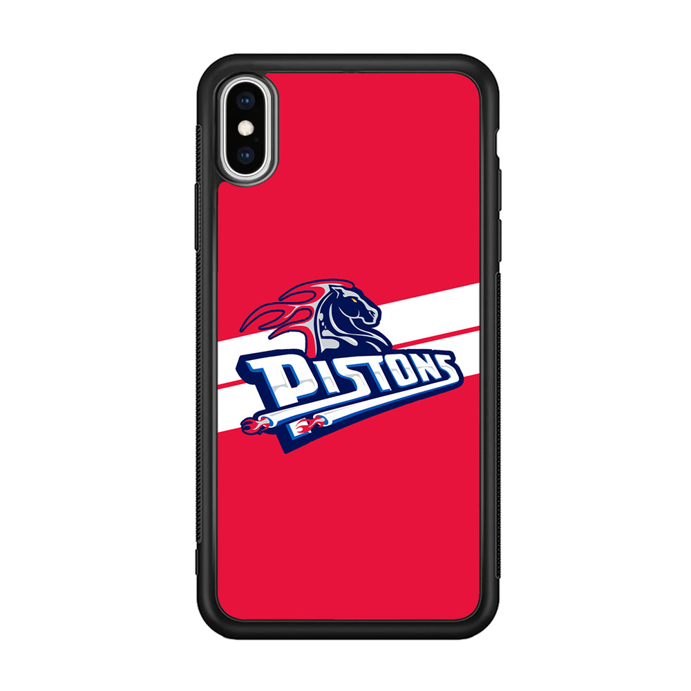 Detroit Pistons White Stripe iPhone XS Case