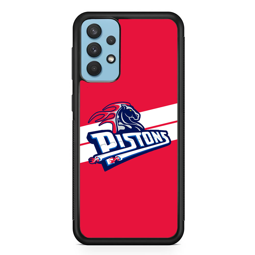 Detroit Pistons White Stripe Samsung Galaxy A32 Case