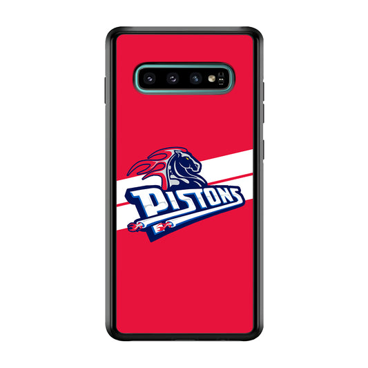 Detroit Pistons White Stripe Samsung Galaxy S10 Case