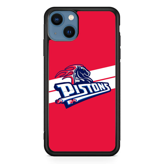 Detroit Pistons White Stripe iPhone 14 Case