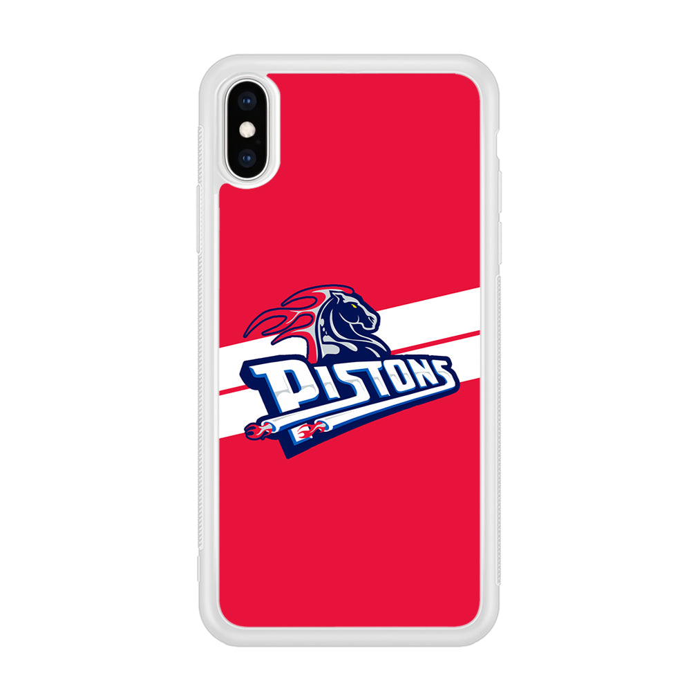 Detroit Pistons White Stripe iPhone X Case