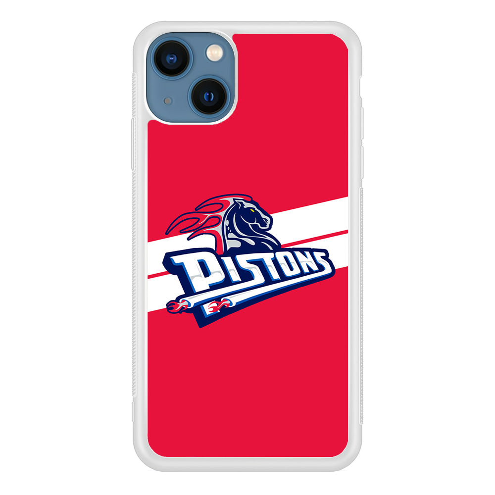Detroit Pistons White Stripe iPhone 14 Case