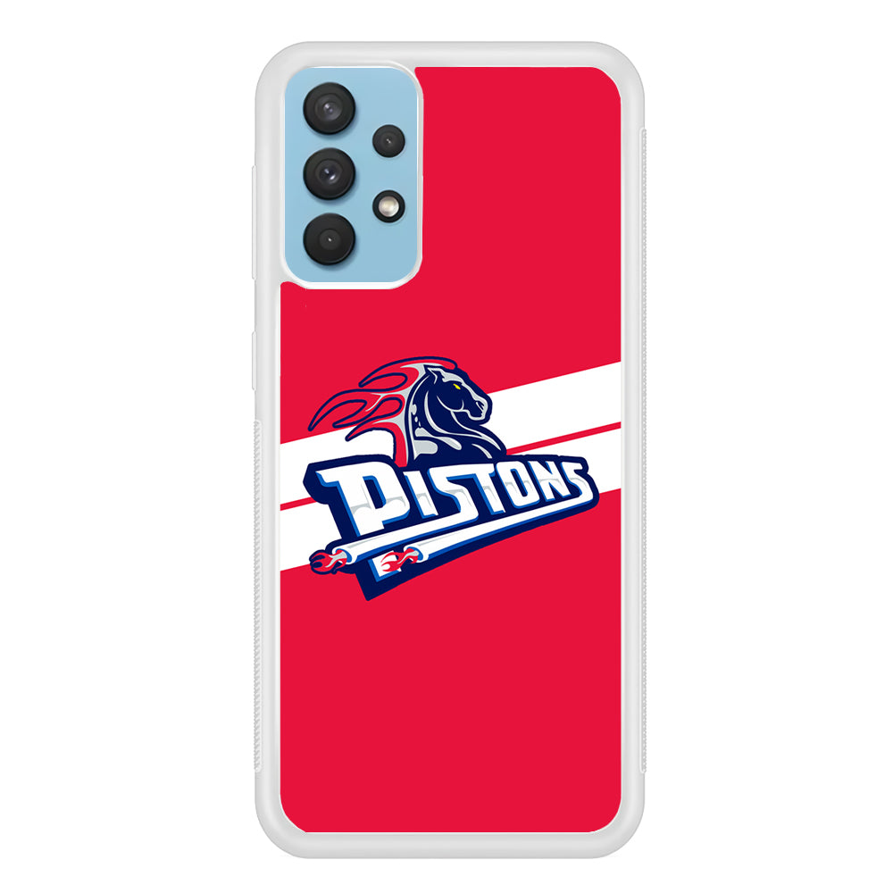Detroit Pistons White Stripe Samsung Galaxy A32 Case