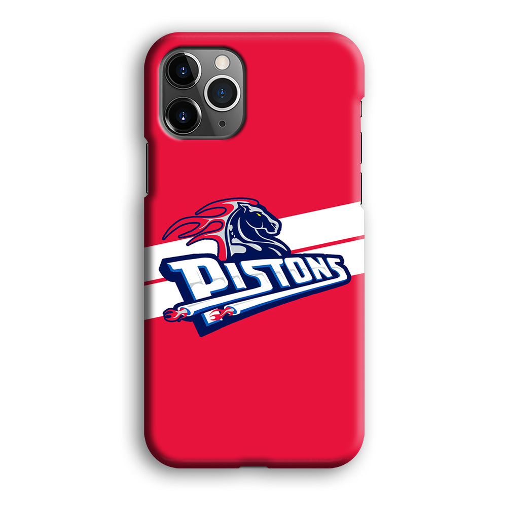 Detroit Pistons White Stripe iPhone 12 Pro Max Case