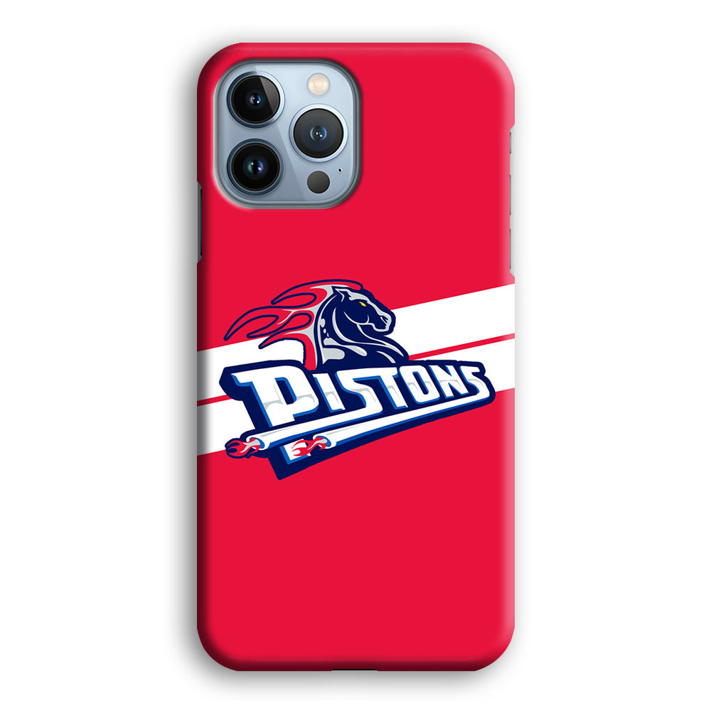 Detroit Pistons White Stripe iPhone 15 Pro Max Case