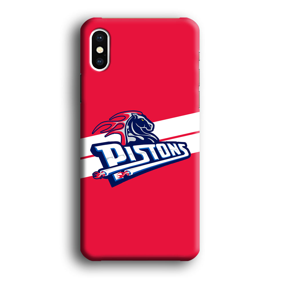 Detroit Pistons White Stripe iPhone X Case