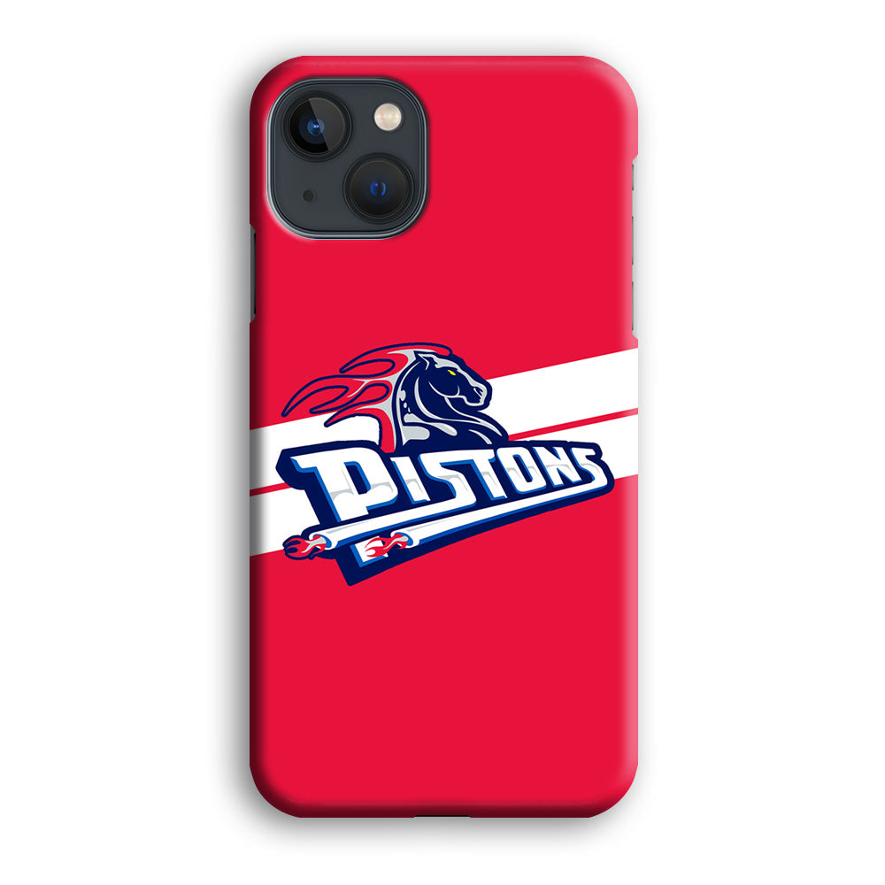 Detroit Pistons White Stripe iPhone 14 Case