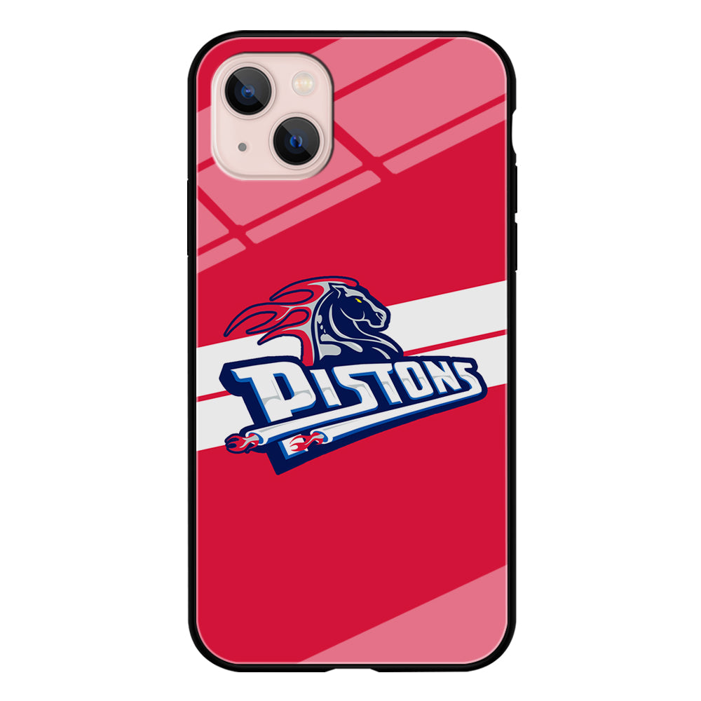 Detroit Pistons White Stripe iPhone 14 Case