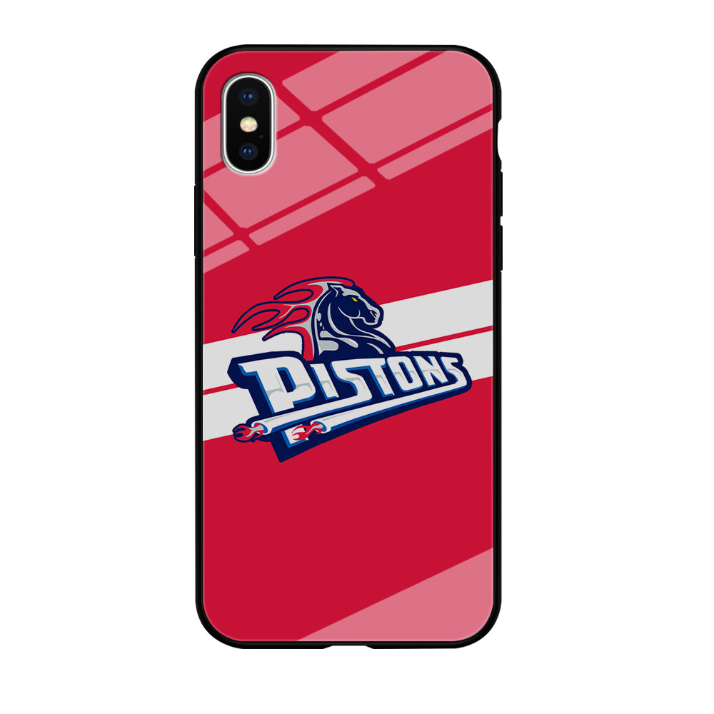 Detroit Pistons White Stripe iPhone XS Case