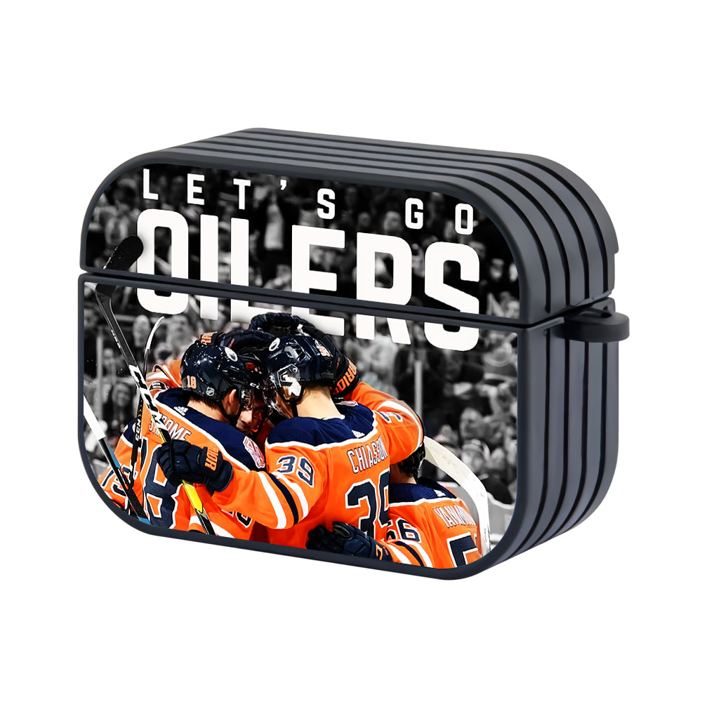 Edmonton Oilers Squad Hard Plastic Case Cover For Apple Airpods Pro - Ezzystore