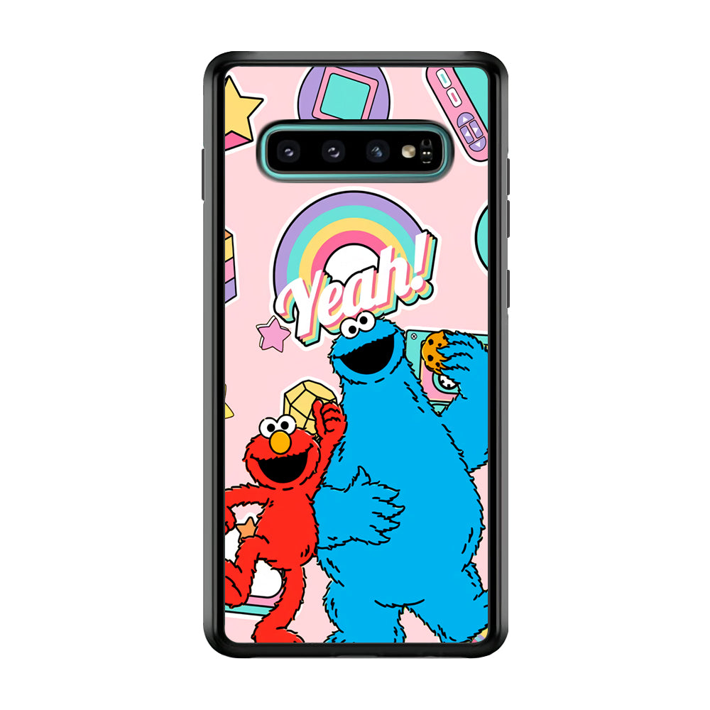 Elmo And Cookie Vintage Style Samsung Galaxy S10 Case