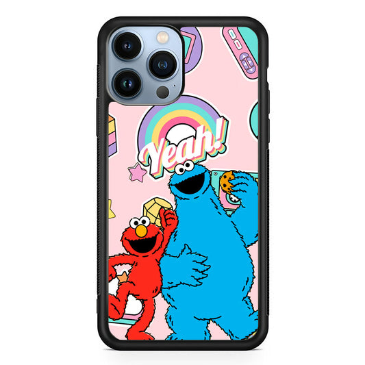 Elmo And Cookie Vintage Style iPhone 14 Pro Max Case