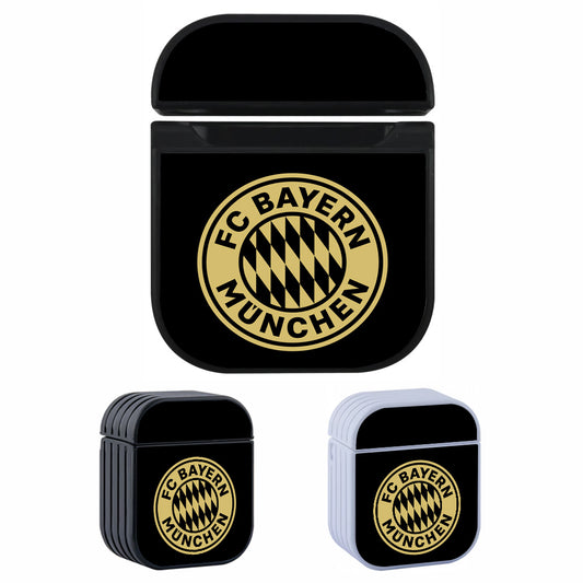 FC Bayern Munchen Gold Logo Hard Plastic Case Cover For Apple Airpods