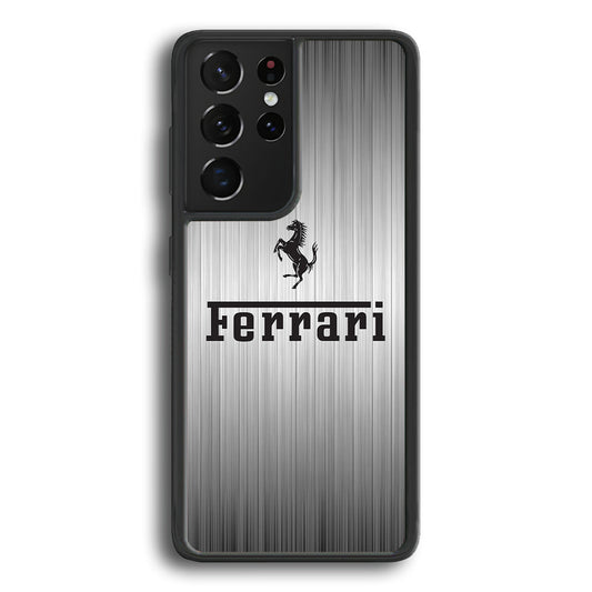 Ferrari Silver Grey Samsung Galaxy S24 Ultra Case - Ezzystore