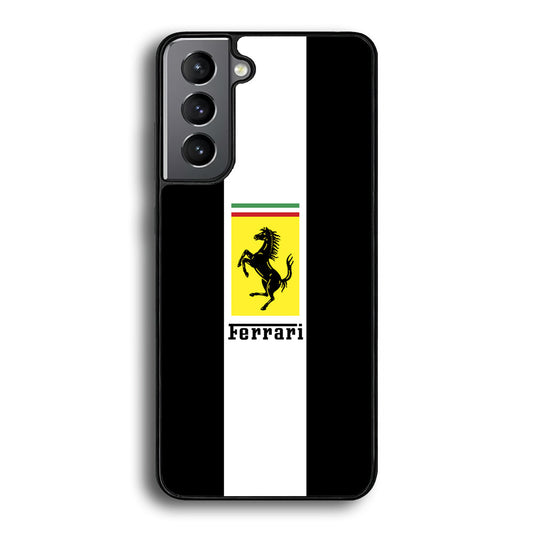 Ferrari Stripe White Samsung Galaxy S24 Case - Ezzystore