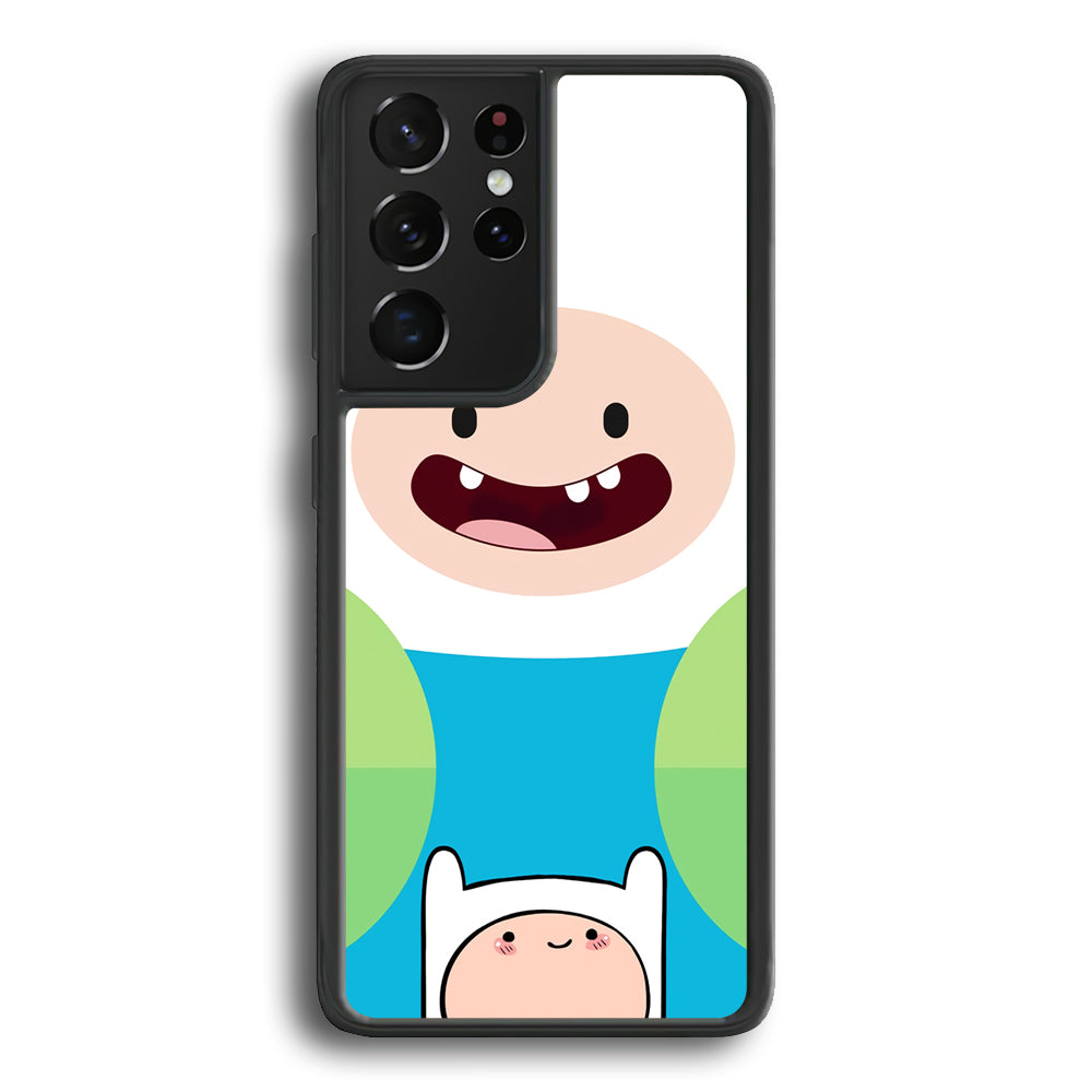 Fin Adventure Time Smiling Face Samsung Galaxy S22 Ultra Case - Ezzystore