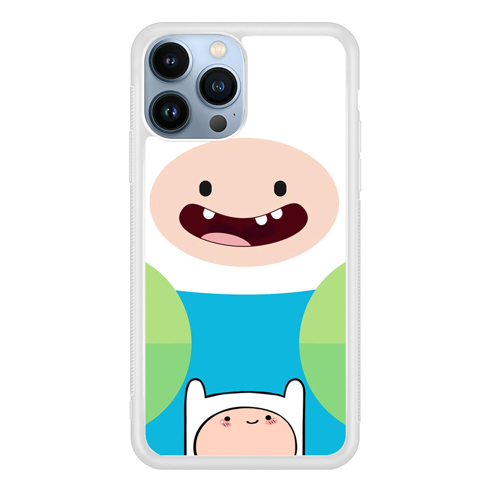 Fin Adventure Time Smiling Face iPhone 14 Pro Case