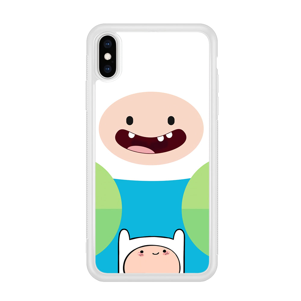 Fin Adventure Time Smiling Face iPhone XS Case