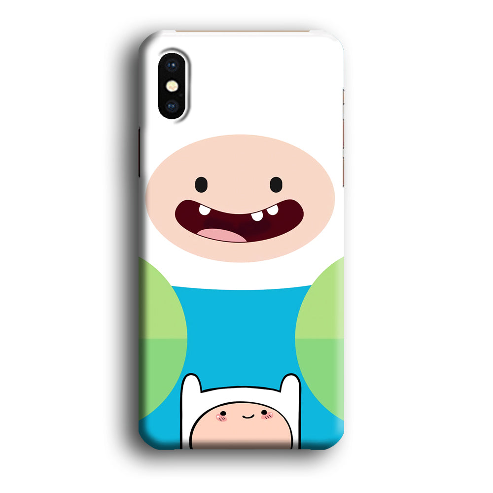 Fin Adventure Time Smiling Face iPhone XS Case