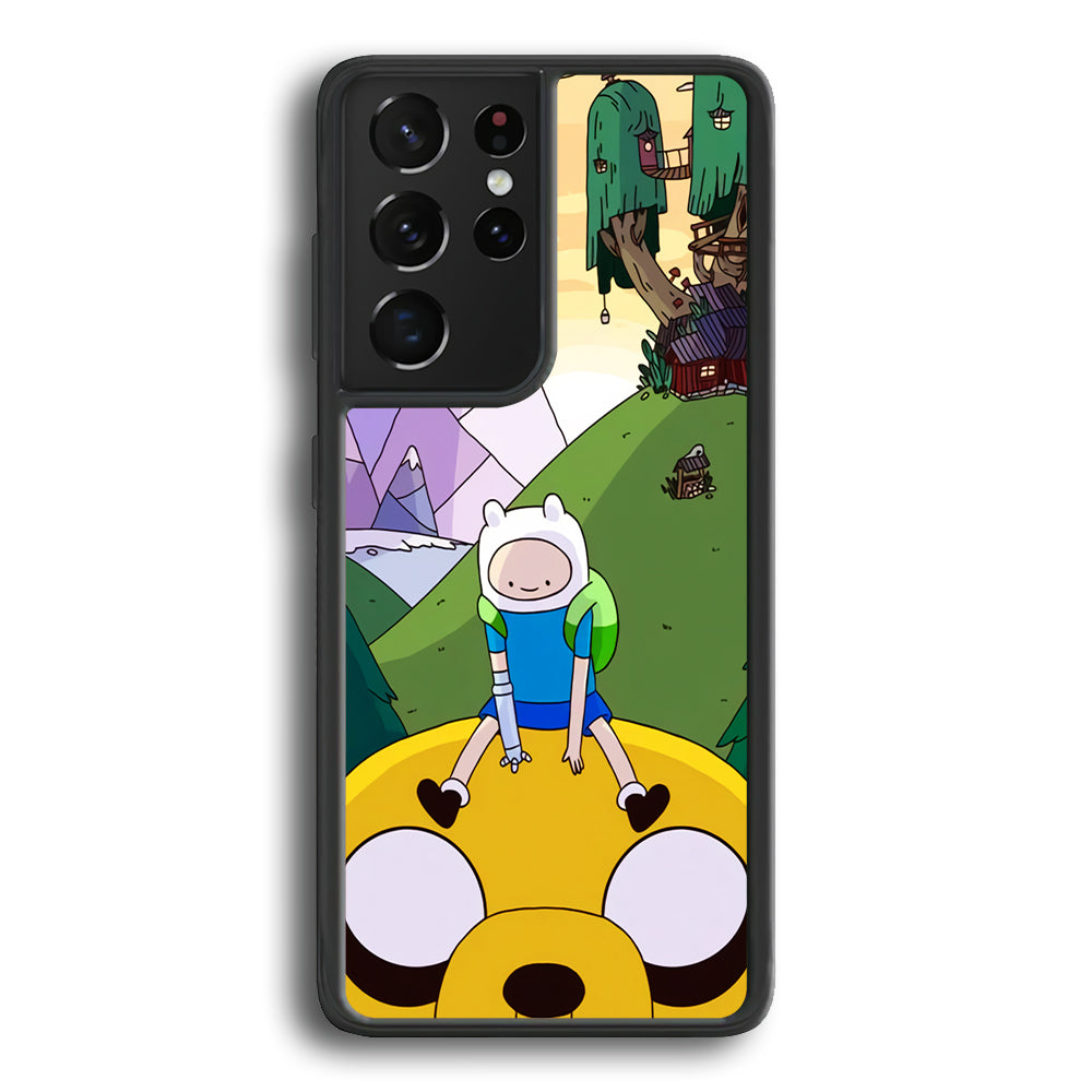 Fin And Jake Adventure Time Sad Moment Samsung Galaxy S24 Ultra Case - Ezzystore