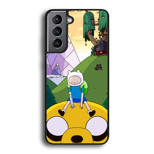 Fin And Jake Adventure Time Sad Moment Samsung Galaxy S24 Case - Ezzystore