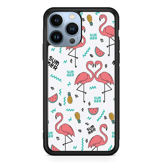 Flamingo Summer iPhone 14 Pro Case