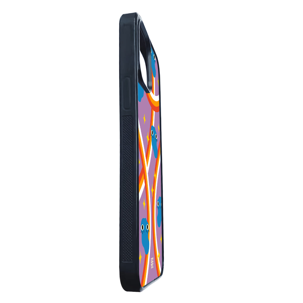 Flowing Rainbow Innocent Blue Face Magsafe iPhone Case